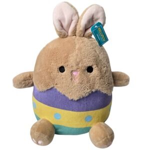 Kellytoy Easter Egg Bunny Plush 8" NWT Rabbit Spring Basket Whimsical Comical
